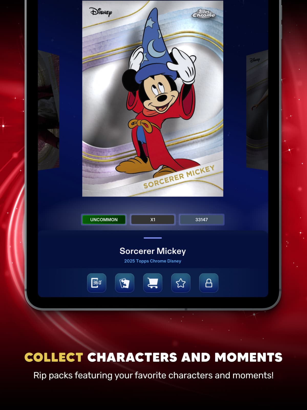 Viewing a Disney Collect! card and its details