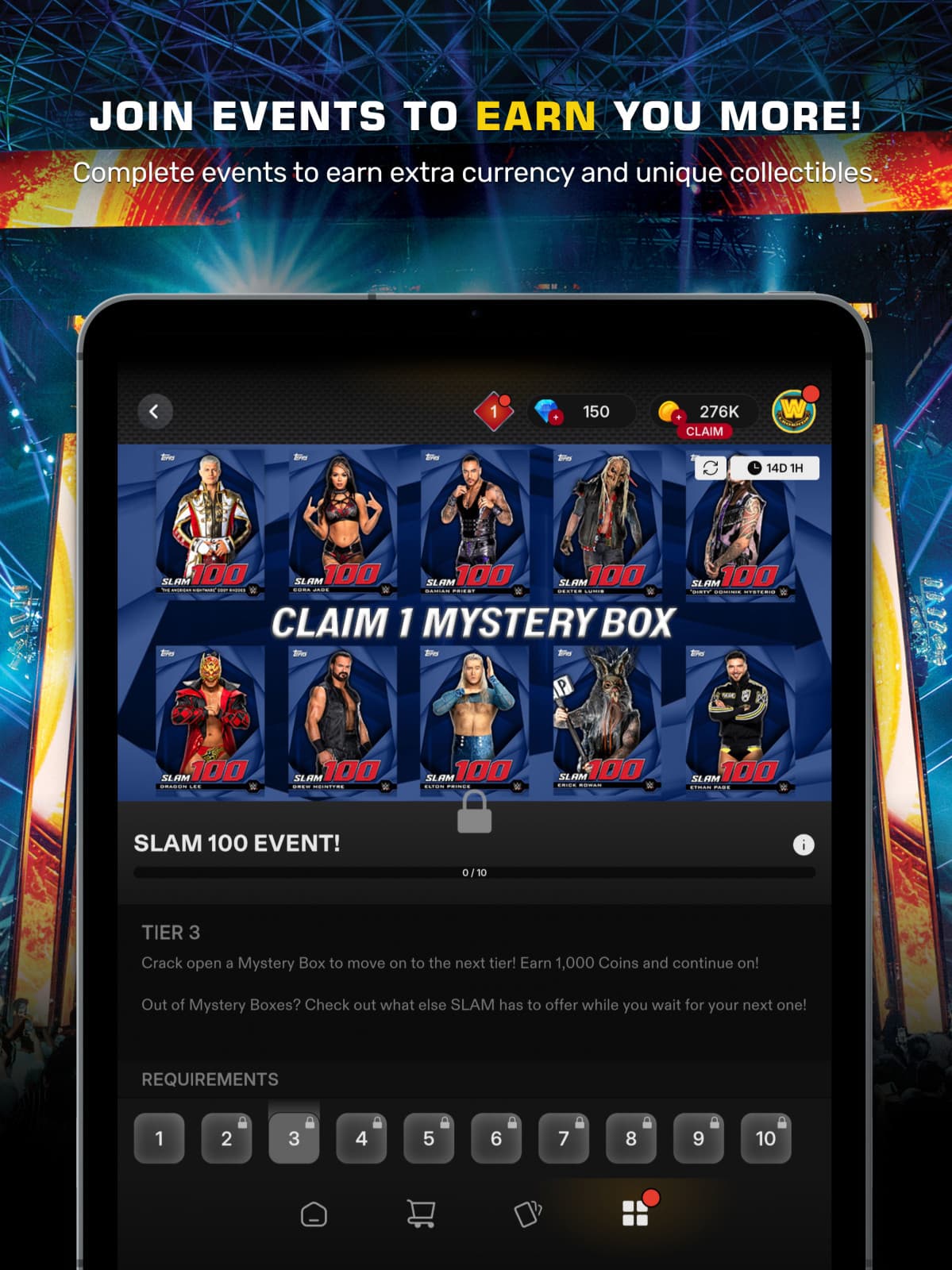 WWE SLAM premium live event cards
