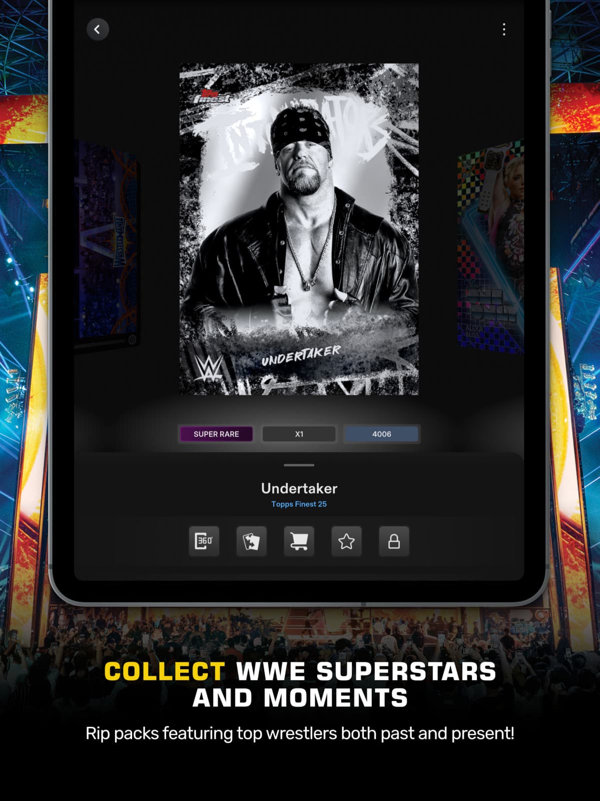WWE SLAM Superstar collection screen